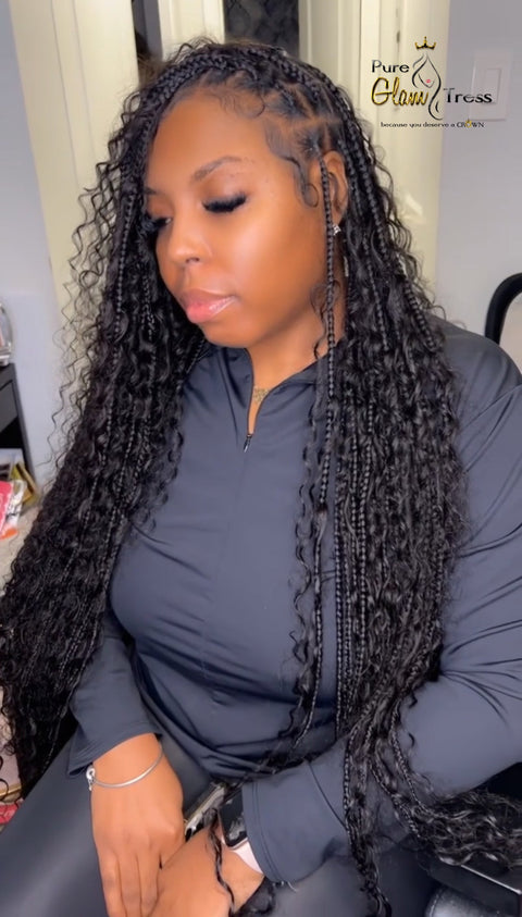 2026 Tik Tok SALE - 100% Virgin Human Hair for Bohemian Knotless, Fulani and Goddess Braids