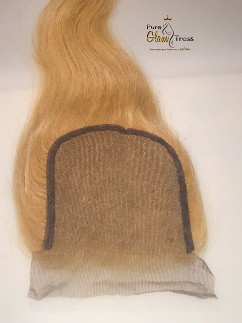 613 Platinum Silky Straight Lace Closures